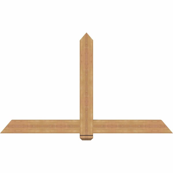 Ekena Millwork Eugene Smooth Timber Gable Bracket, Western Red Cedar, 72"W x 42"H x 3 1/2"D x 5 1/2"F, 14/12 Pitch GBW072X42X0406EUG00SWR - main